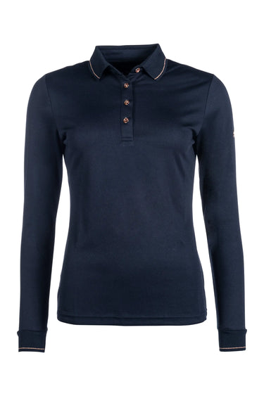 HKM Polo Shirt Rosegold Glamour Style, Longsleeve| Online For Equine