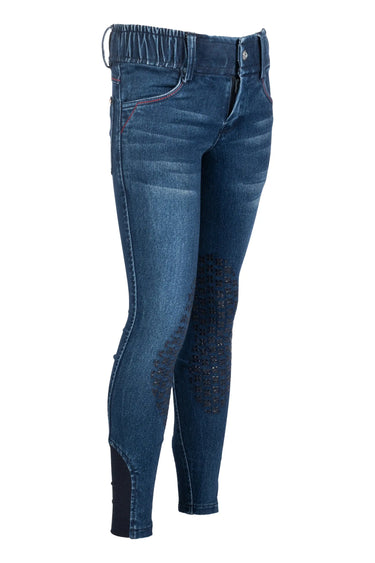 HKM Riding Breeches Aymee Denim Silicone Knee Patch| Online For Equine