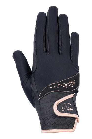 HKM Riding Gloves Rosegold Glamour Style| Online For Equine