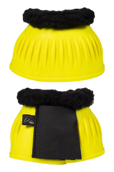 HKM Rubber Over Reach Boots Atlanta Neon with Fur| Online For Equine