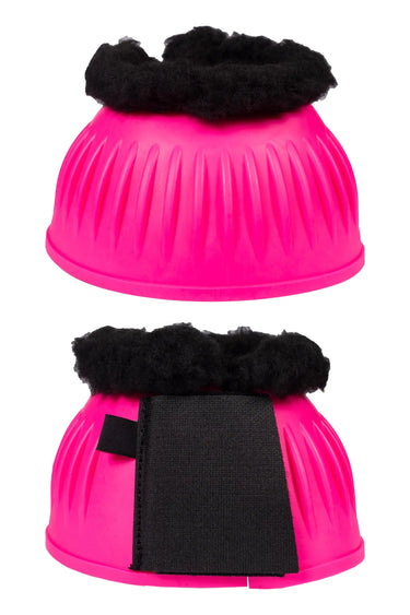 HKM Rubber Over Reach Boots Atlanta Neon with Fur| Online For Equine