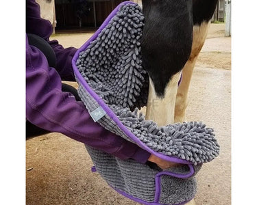 Buy Henry Wag Microfibre Noodle Glove Towel-Grey | Purple| Online for Equine