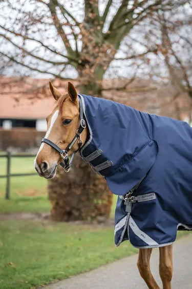 Horseware Ireland Amigo 1200D Integrated Turnout Rug 0G Navy / Titanium Grey & Silver| Online For Equine