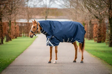 Horseware Ireland Amigo 1200D Integrated Turnout Rug 250G Navy / Titanium Grey & Silver| Online For Equine