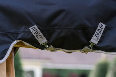 Horseware Ireland Amigo 1200D Plus Pony Turnout Rug 250G Black / Titanium Grey & Silver| Online For Equine