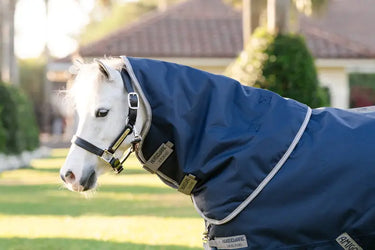 Horseware Ireland Amigo 1200D Plus Pony Turnout Rug 250G Navy / Titanium Grey & Silver| Online For Equine