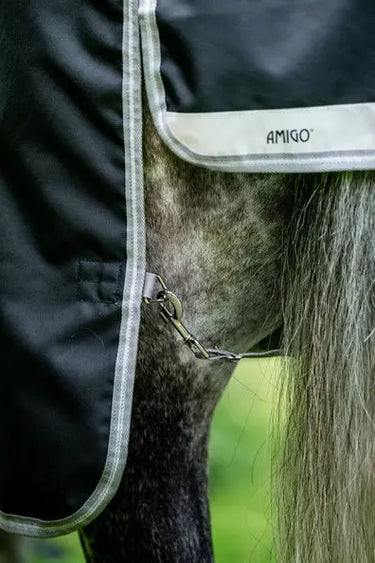 Horseware Ireland Amigo 1200D Plus Turnout Rug 100G Black / Titanium Grey & Silver| Online For Equine