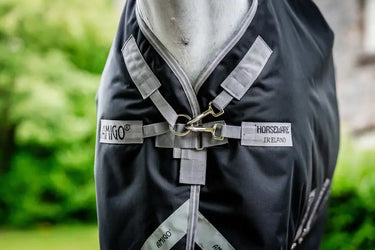 Horseware Ireland Amigo 1200D Plus Turnout Rug 400G Black / Titanium Grey & Silver| Online For Equine