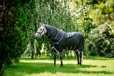 Horseware Ireland Amigo 1200D Plus Turnout Rug 50G Black / Titanium Grey & Silver| Online For Equine