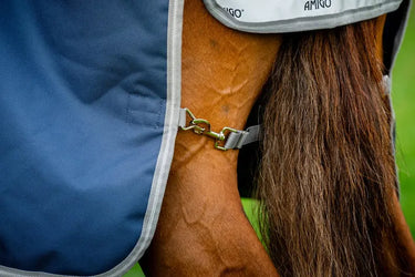 Horseware Ireland Amigo 1200D Turnout Rug 0G Navy / Titanium Grey & Silver| Online For Equine