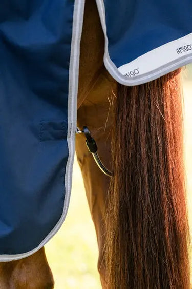 Horseware Ireland Amigo 1200D Turnout Rug 0G Navy / Titanium Grey & Silver| Online For Equine