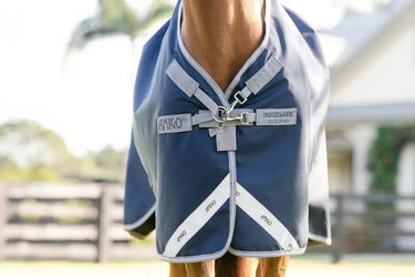 Horseware Ireland Amigo 1200D Turnout Rug 0G Navy / Titanium Grey & Silver| Online For Equine