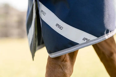 Horseware Ireland Amigo 1200D Turnout Rug 0G Navy / Titanium Grey & Silver| Online For Equine