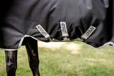 Horseware Ireland Amigo 1200D Wug Turnout Rug 50G Black / Titanium Grey & Silver| Online For Equine