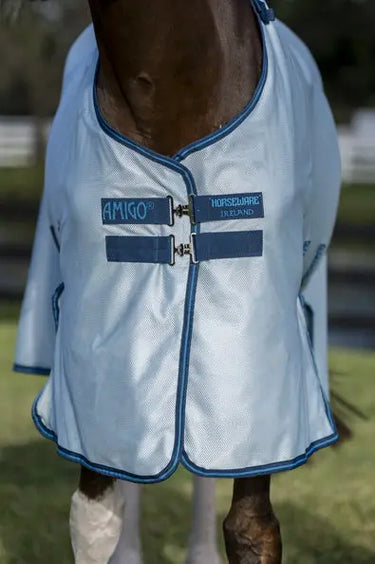 Horseware Ireland Amigo Bug Buster Azure Blue / Navy & Electric Blue| Online For Equine