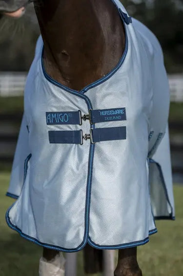 Horseware Ireland Amigo Bug Buster Azure Blue / Navy & Electric Blue| Online For Equine