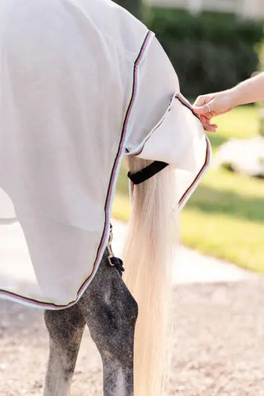 Horseware Ireland Amigo Bug Rug Plus Rug Pony Silver / Lime, Navy, Pink & Blue| Online For Equine