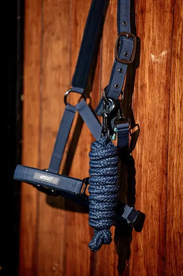 Horseware Ireland Amigo Headcollar & Leadrope Navy| Online For Equine