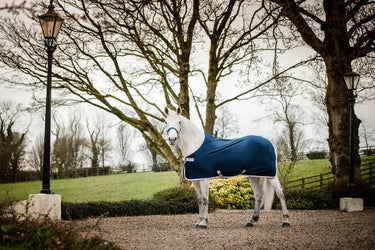Horseware Ireland Amigo Jersey Pony Cooler Navy / Titanium Grey & Silver| Online For Equine