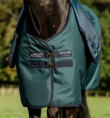 Horseware Ireland Amigo Ripstop 900D Plus Pony Turnout Rug 0G Dynasty Green / Navy & Silver| Online For Equine