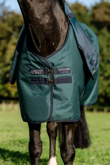Horseware Ireland Amigo Ripstop 900D Plus Pony Turnout Rug 50G Dynasty Green / Navy & Silver| Online For Equine