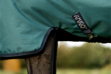 Horseware Ireland Amigo Ripstop 900D Pony Turnout Rug 50G Dynasty Green / Navy & Silver| Online For Equine