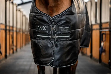 Horseware Ireland Amigo Ripstop Insulator Stable Rug 200G Black / Black & Silver| Online For Equine