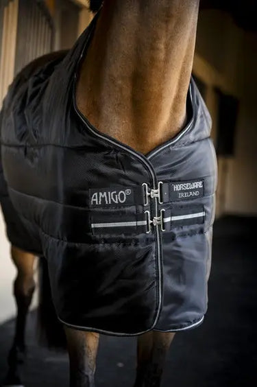 Horseware Ireland Amigo Ripstop Insulator Stable Rug 350G Black / Black & Silver| Online For Equine