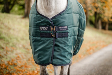 Horseware Ireland Amigo Ripstop Insulator Stable Rug 350G Dynasty Green / Navy & Silver| Online For Equine