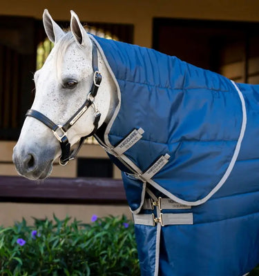 Horseware Ireland Amigo Ripstop Insulator Stable Rug Hood 100G Navy / Titanium Grey| Online For Equine
