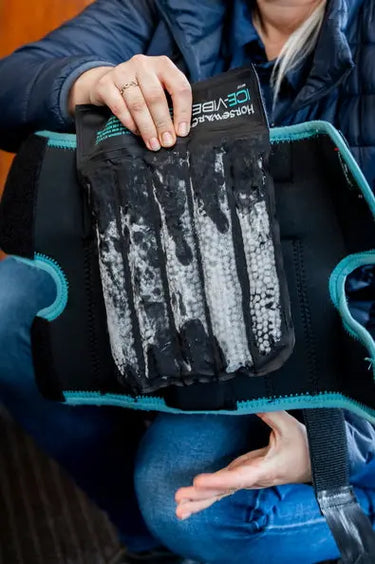 Horseware Ireland Black/Aqua Ice-Vibe Cold Packs - Knee (Pk of 6 Pairs)| Online For Equine