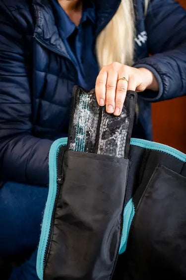 Horseware Ireland Black/Aqua Ice-Vibe Hock Wrap| Online For Equine