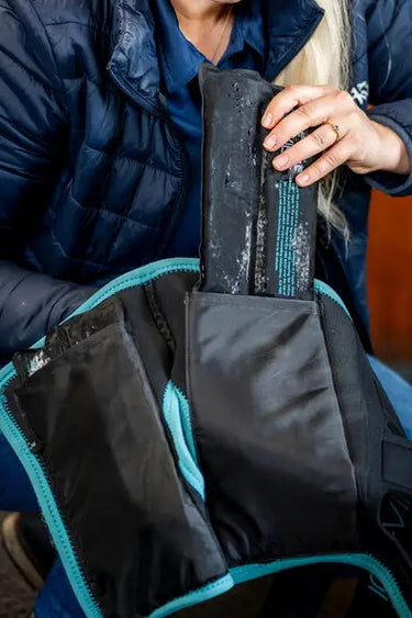Horseware Ireland Black/Aqua Ice-Vibe Hock Wrap| Online For Equine