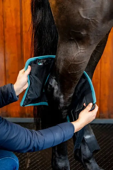 Horseware Ireland Black/Aqua Ice-Vibe Hock Wrap| Online For Equine