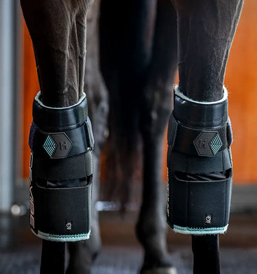 Horseware Ireland Black/Aqua Ice-Vibe Knee Wrap| Online For Equine