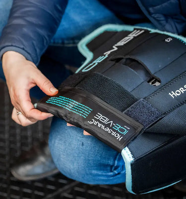 Horseware Ireland Black/Aqua Ice-Vibe Knee Wrap| Online For Equine
