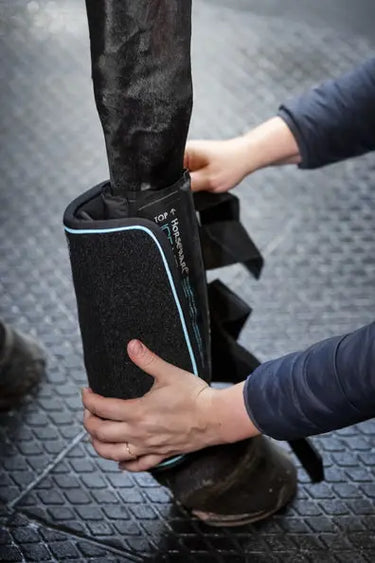 Horseware Ireland Black/Aqua Ice-Vibe Leg Wraps| Online For Equine