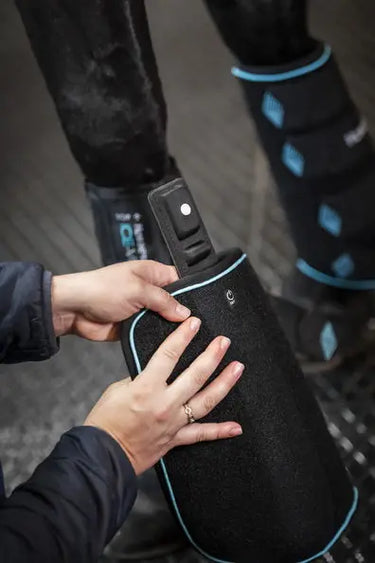 Horseware Ireland Black/Aqua Ice-Vibe Leg Wraps| Online For Equine