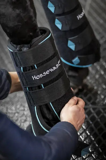 Horseware Ireland Black/Aqua Ice-Vibe Leg Wraps| Online For Equine