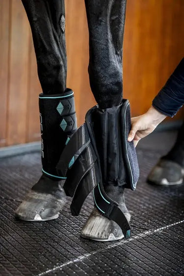 Horseware Ireland Black/Aqua Ice-Vibe Leg Wraps| Online For Equine