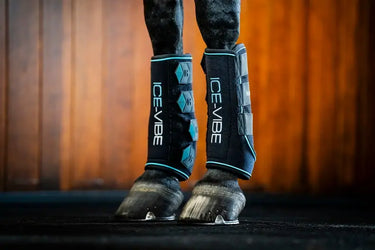 Horseware Ireland Black/Aqua Ice-Vibe Leg Wraps| Online For Equine