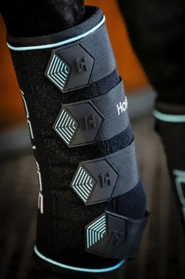 Horseware Ireland Black/Aqua Ice-Vibe Leg Wraps| Online For Equine