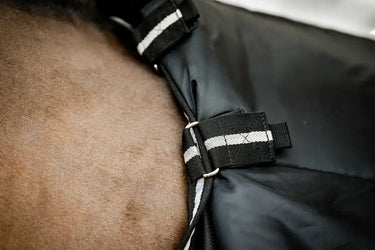 Horseware Ireland Black/Black & Silver Horseware Ireland Easy-Layer Stable Hood 100g| Online For Equine