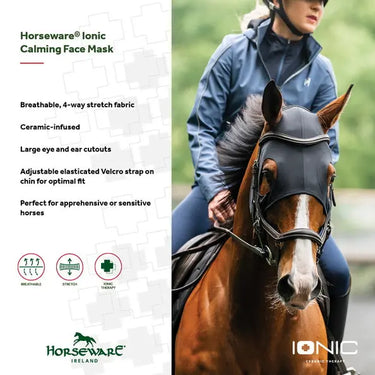Horseware Ireland Black Horseware Ireland Ionic Calming Face Mask| Online For Equine