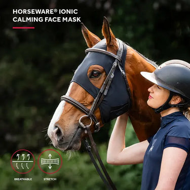 Horseware Ireland Black Horseware Ireland Ionic Calming Face Mask| Online For Equine