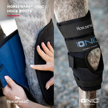 Horseware Ireland Black Horseware Ireland Ionic Hock Boots Pair| Online For Equine