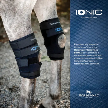 Horseware Ireland Black Horseware Ireland Ionic Hock Boots Pair| Online For Equine