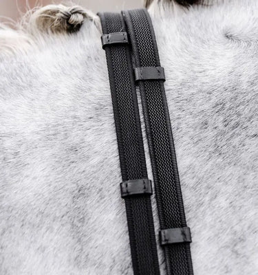 Horseware Ireland Black Horseware Ireland Rubber Grip Continental Reins| Online For Equine