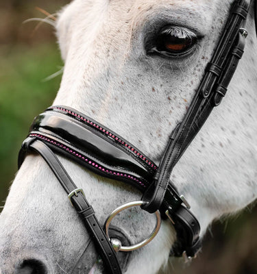 Horseware Ireland Black/Pink Horseware Ireland Pony Diamante Flash Bridle| Online For Equine