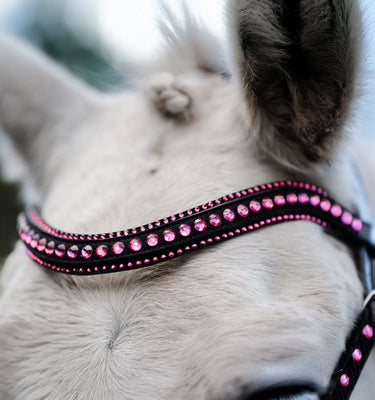 Horseware Ireland Black/Pink Horseware Ireland Pony Diamante Flash Bridle| Online For Equine